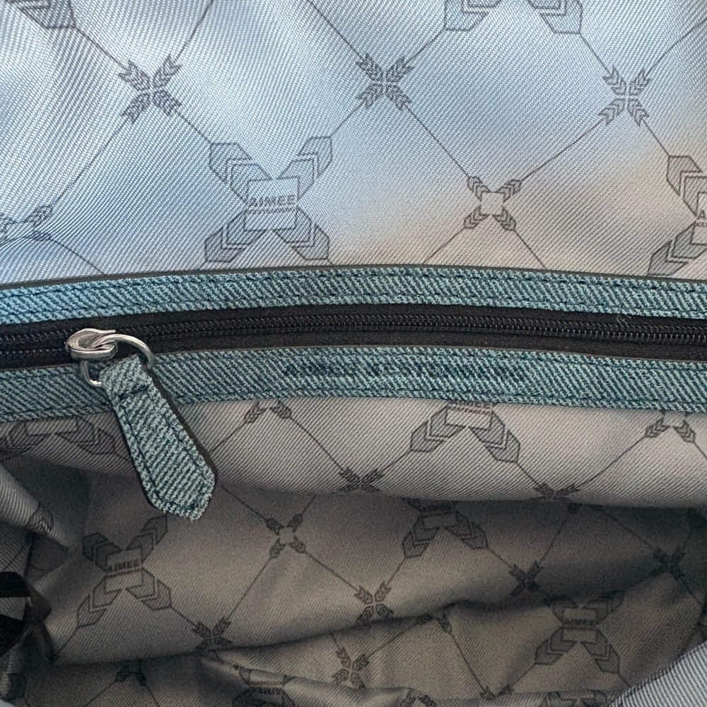 🩵🩵AIMEE KESTENBERG BALI LEATHER DENIM CROSSBODY BAG!🩵🩵 - Picture 10 of 11